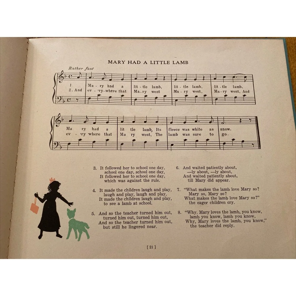 FIFTY FAVORITE SONGS FOR GIRLS & BOYS Whitman Music Book~1935 ~RARE Blue 1st Ed.